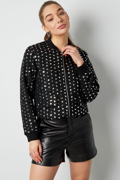 Bomber jacket sparkly day - Black h5 Picture9